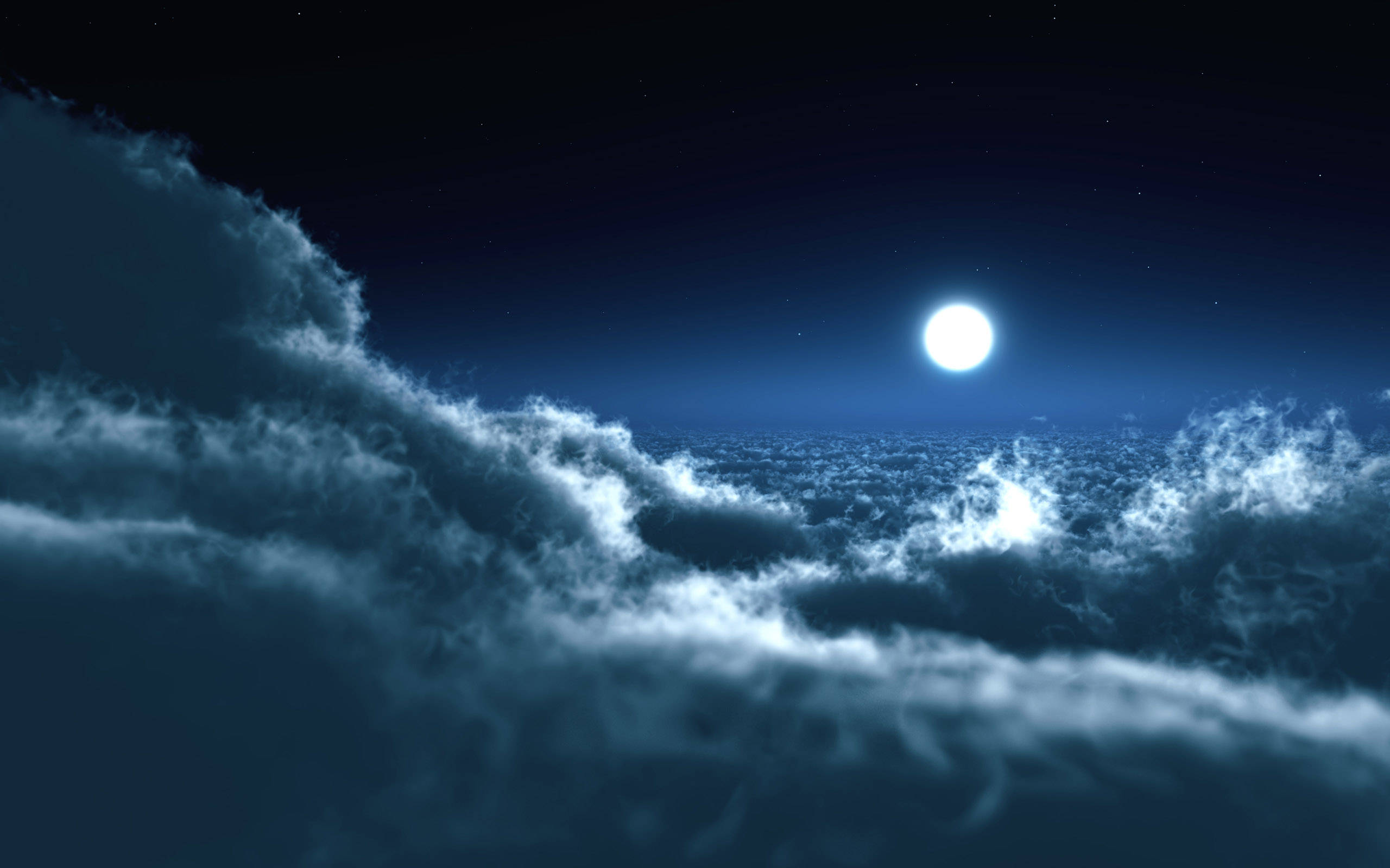 Night High Resolution Clouds Wallpaper