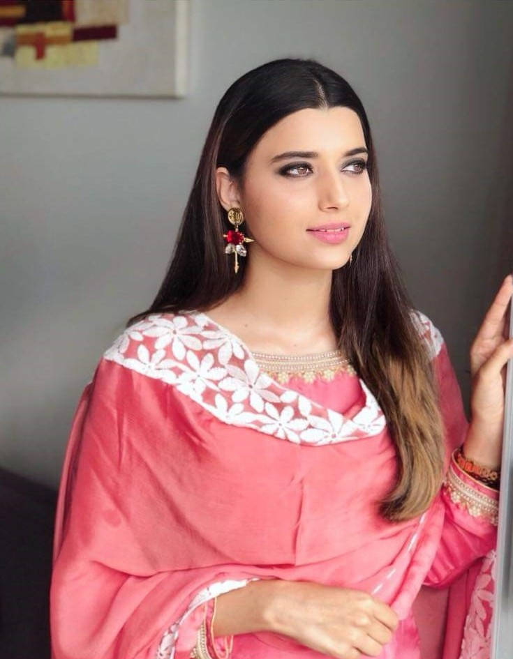 Nimrat Khaira In Pink Wallpaper