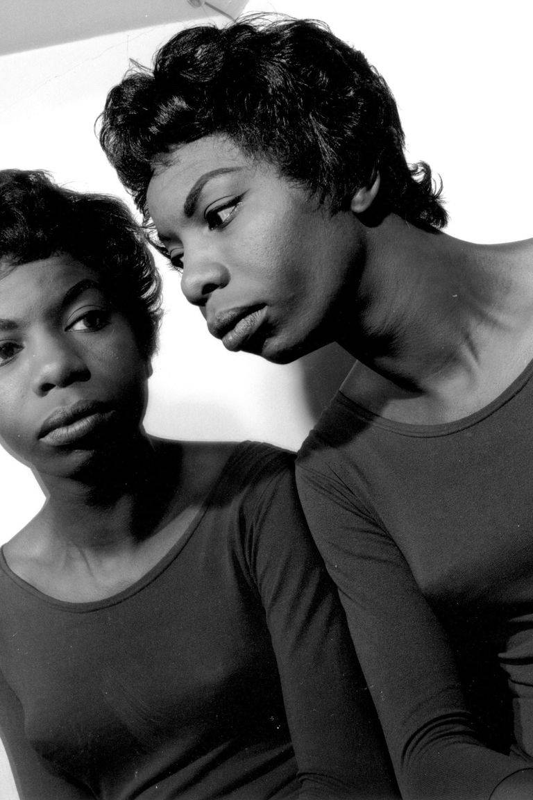 Nina Simone Mirror Portrait Session Wallpaper