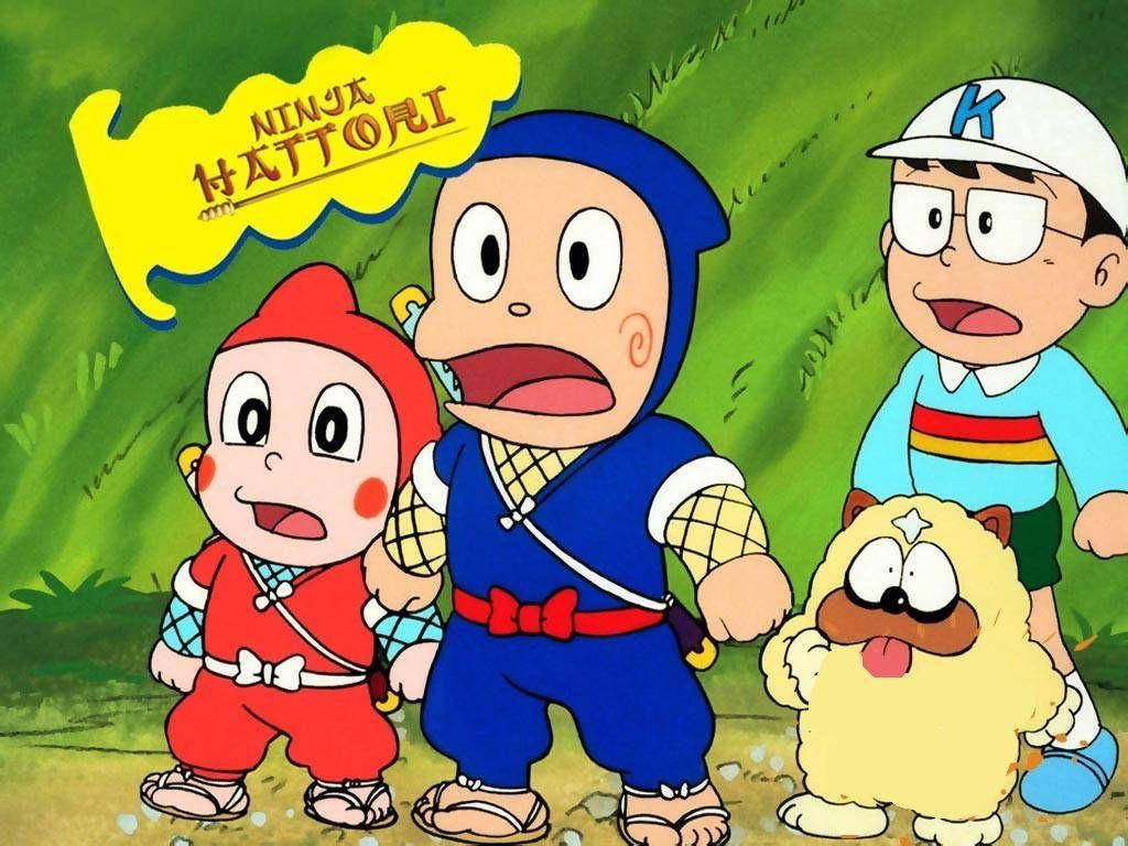 Ninja Hattori And Friends In Action Wallpaper