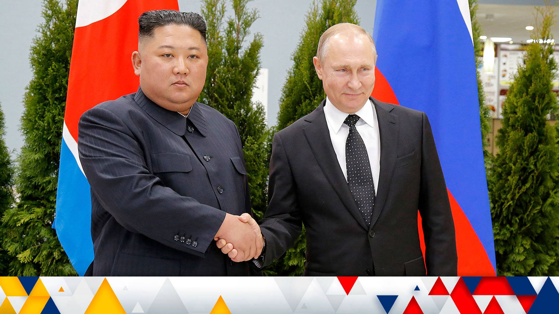 North Korea And Russia Leaders Wallpaper