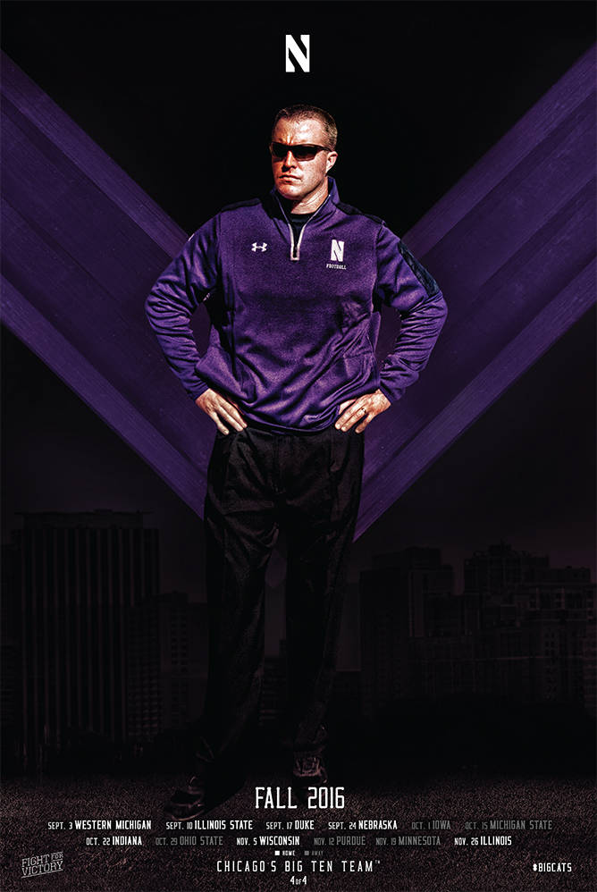 Northwestern University's Head Coach Fitzgerald Capturing Attention Wallpaper