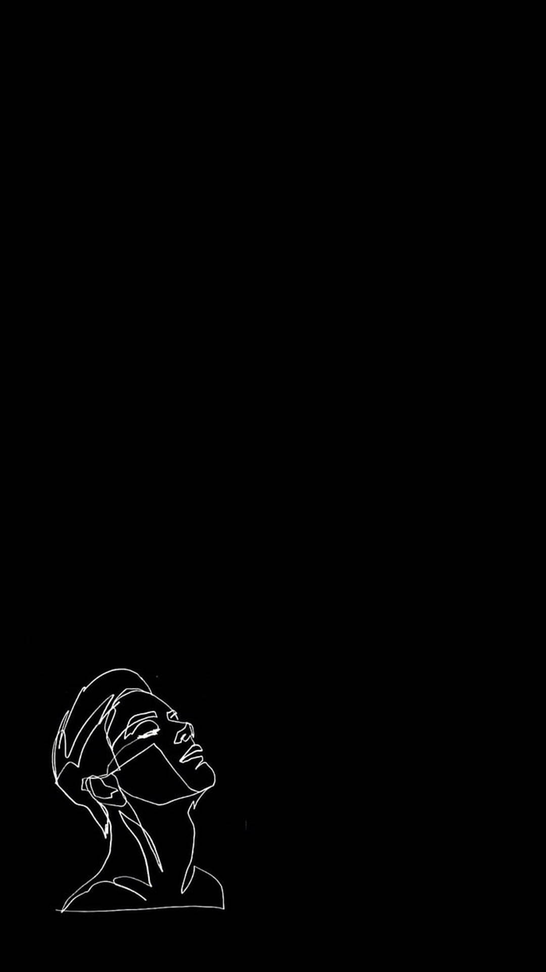 One Line Drawing Chin Up Wallpaper