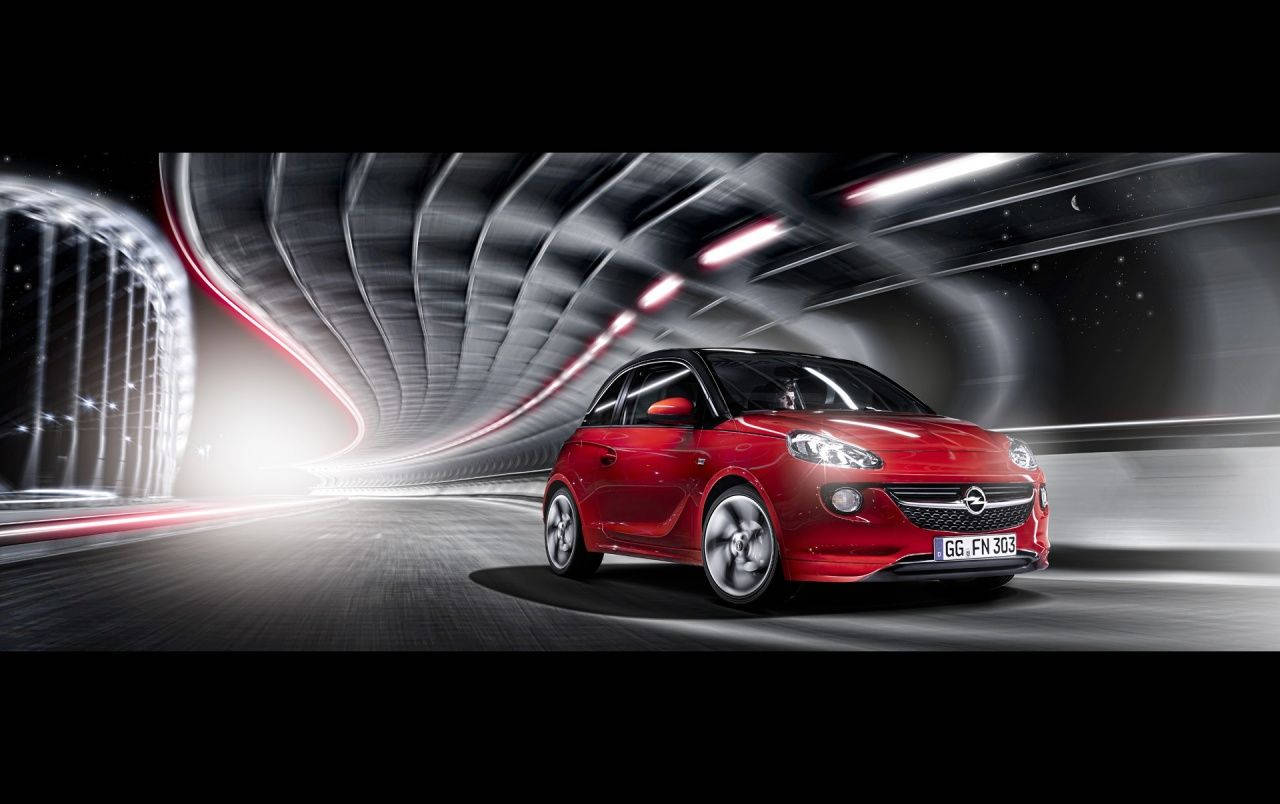 Opel Adam Red Black Wallpaper