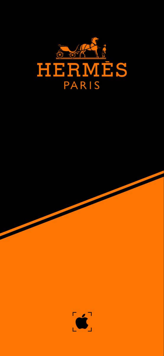 Orange And Black Hermes Apple Wallpaper