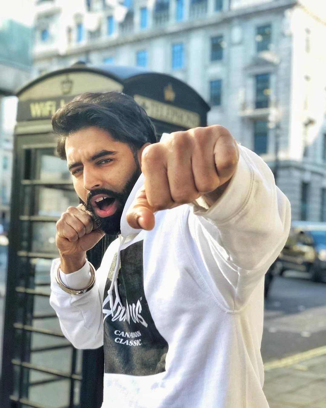 Parmish Verma In Punching Pose Wallpaper