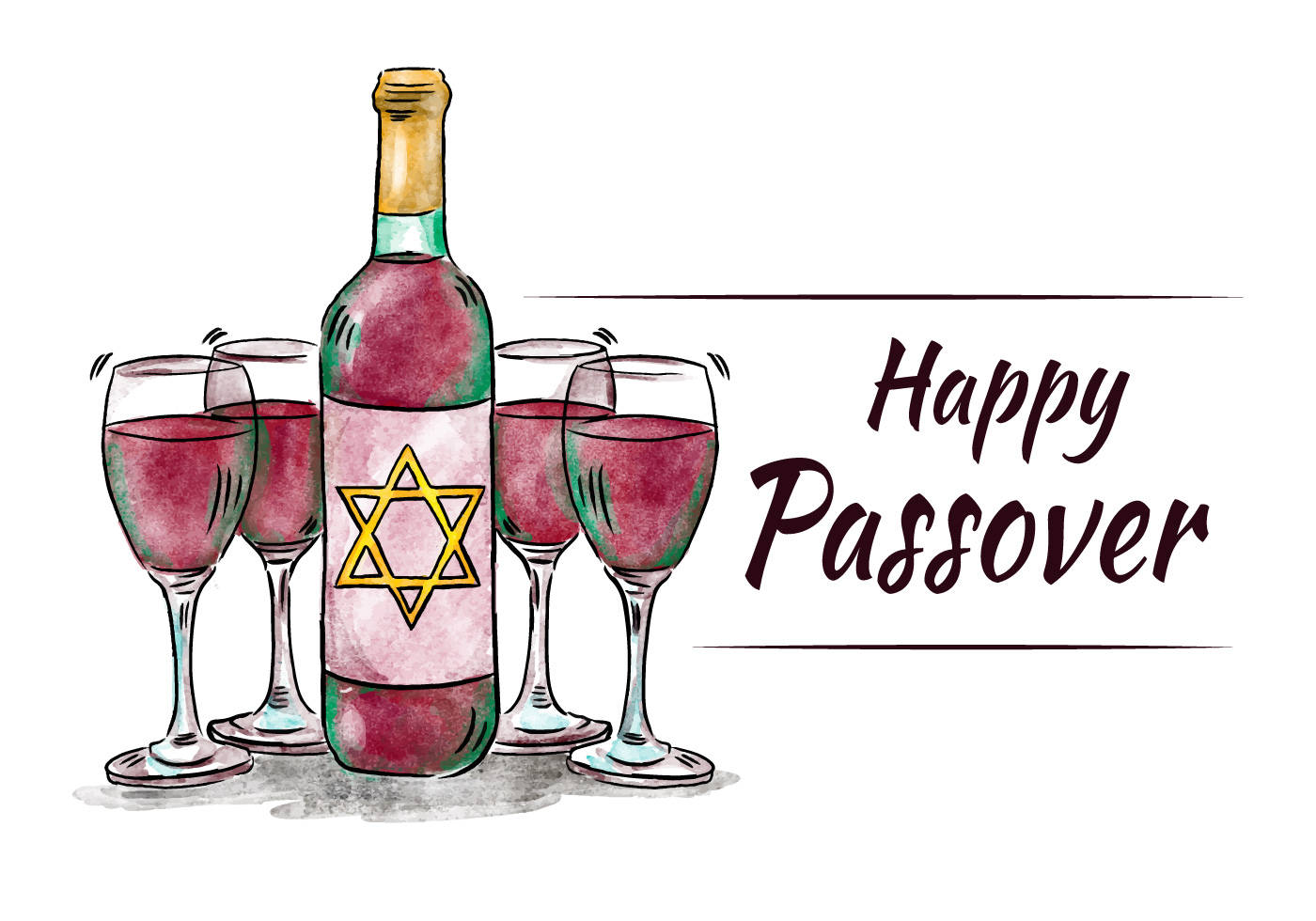 Passover Wine Art Wallpaper