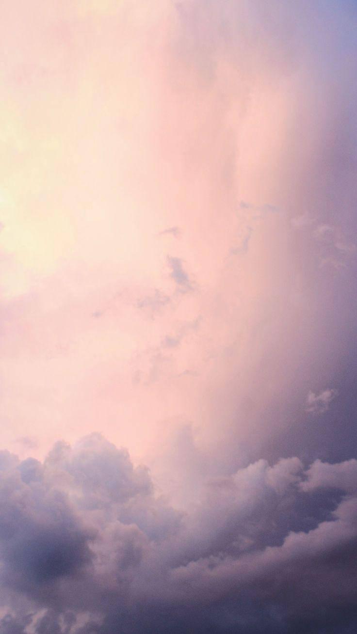 Pastel Iphone Purple Clouds Wallpaper