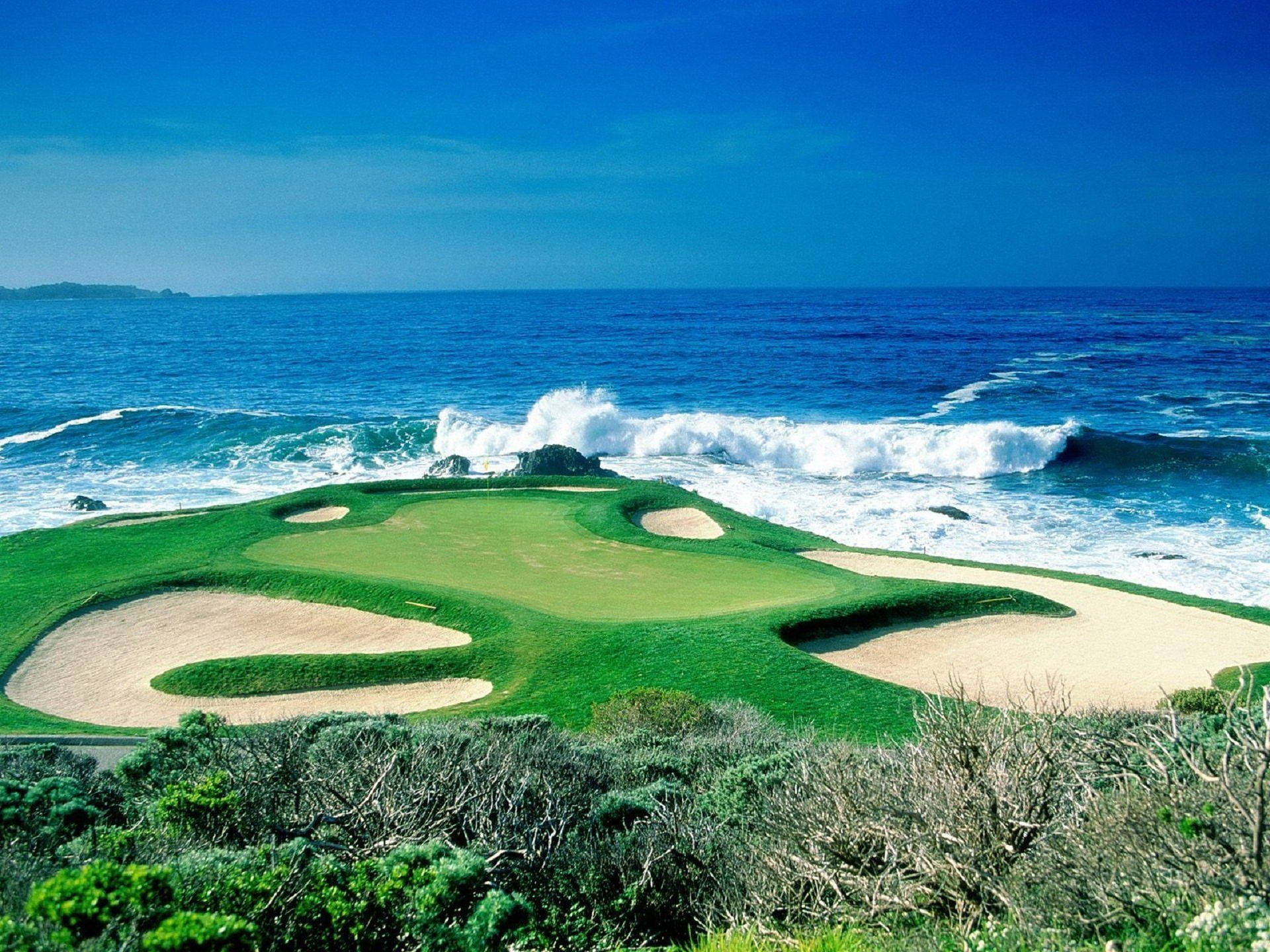 Pebble Beach Resort Cool Golf Links Near Sea Wallpaper