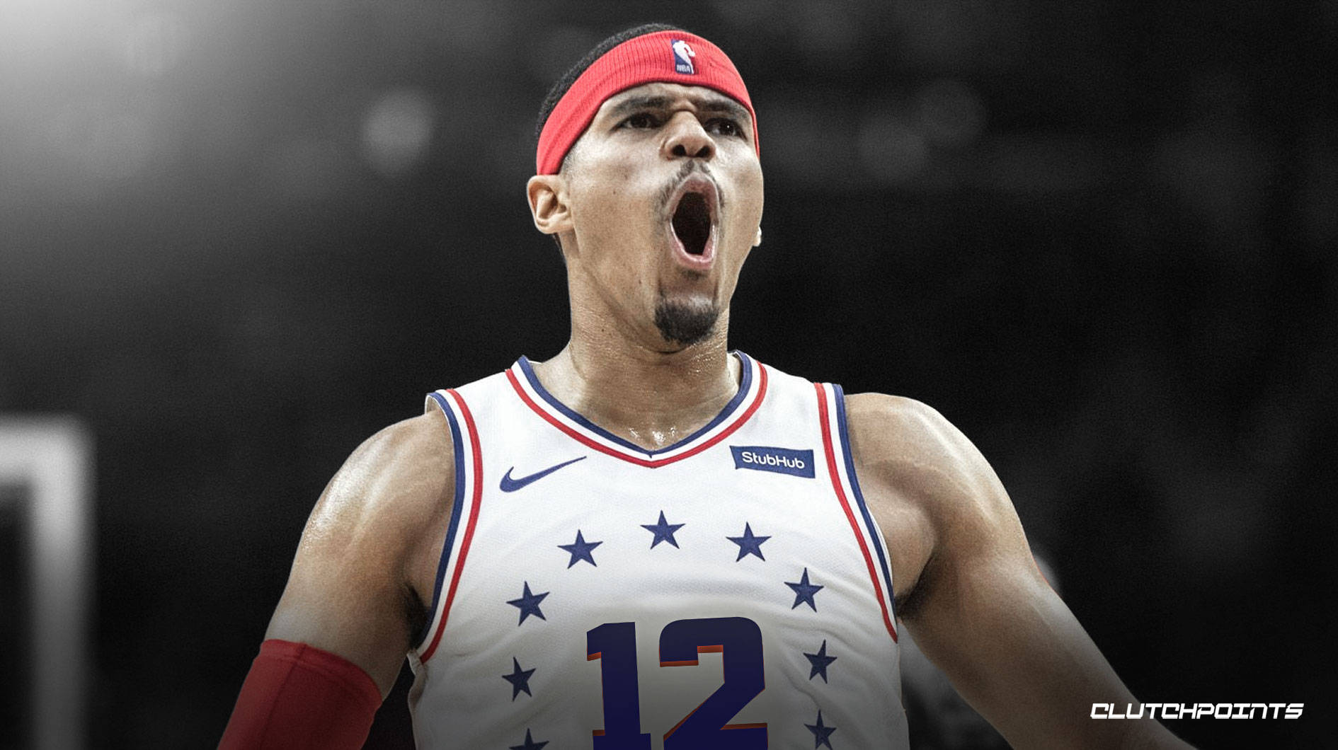 Philadelphia 76ers Tobias Harris Wearing No. 12 Jersey Wallpaper