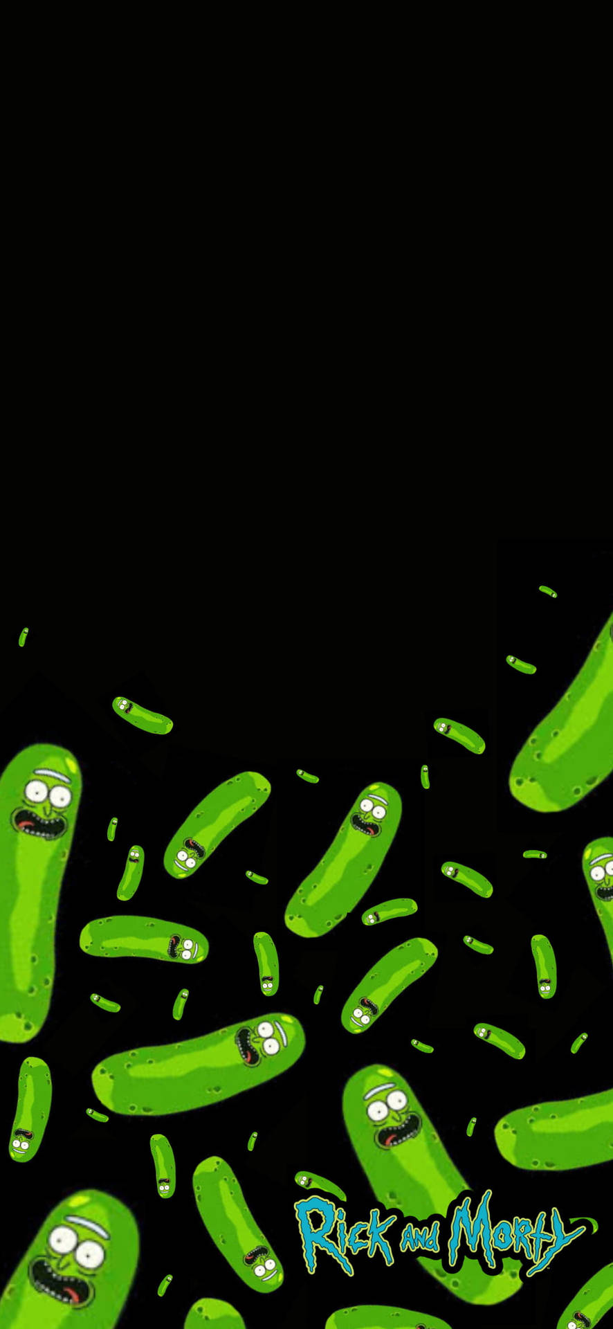 Pickle Rick Falling Wallpaper