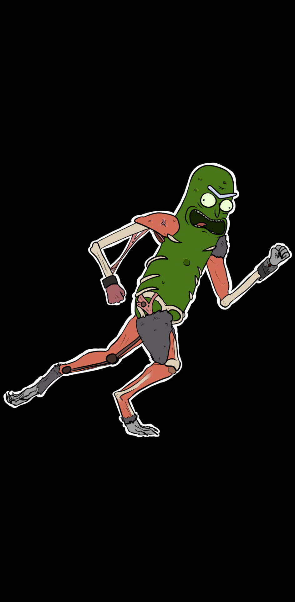 Pickle Rick Running Wallpaper