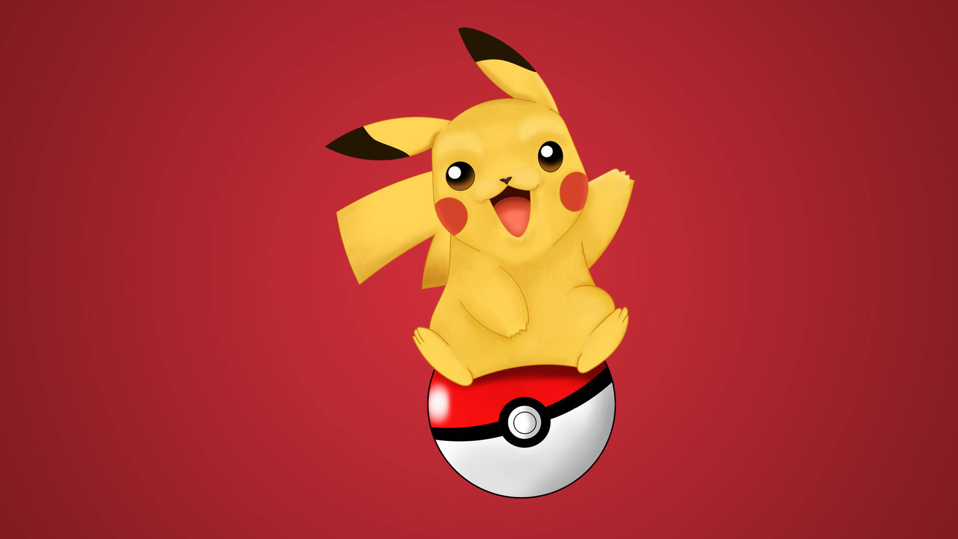 Pikachu 4k Standing On A Pokeball Wallpaper