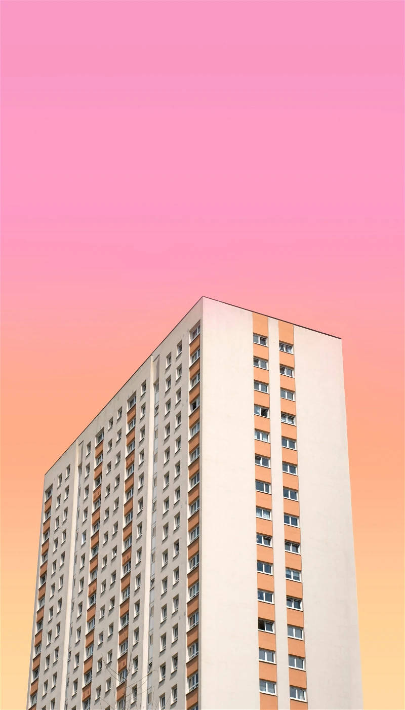 Pink 3d Iphone Apartment Wallpaper