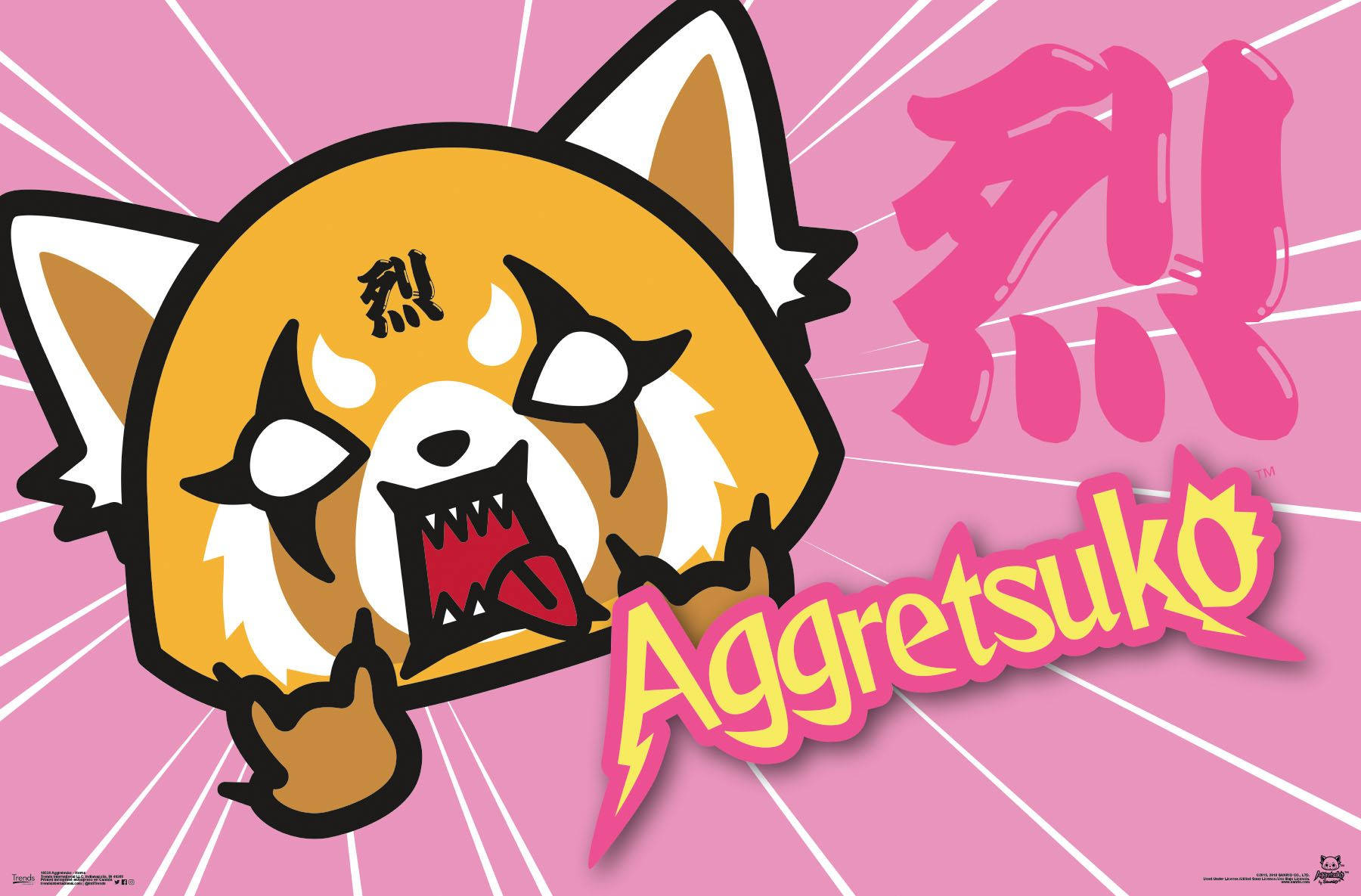 Pink Aggretsuko Panda Wallpaper