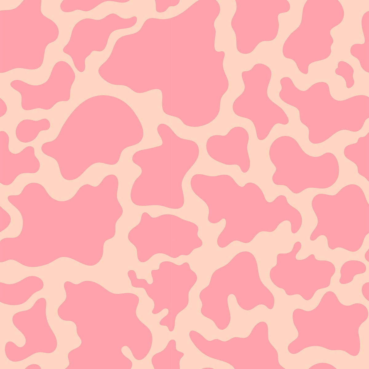Pink And Orange Cow Pattern Wallpaper