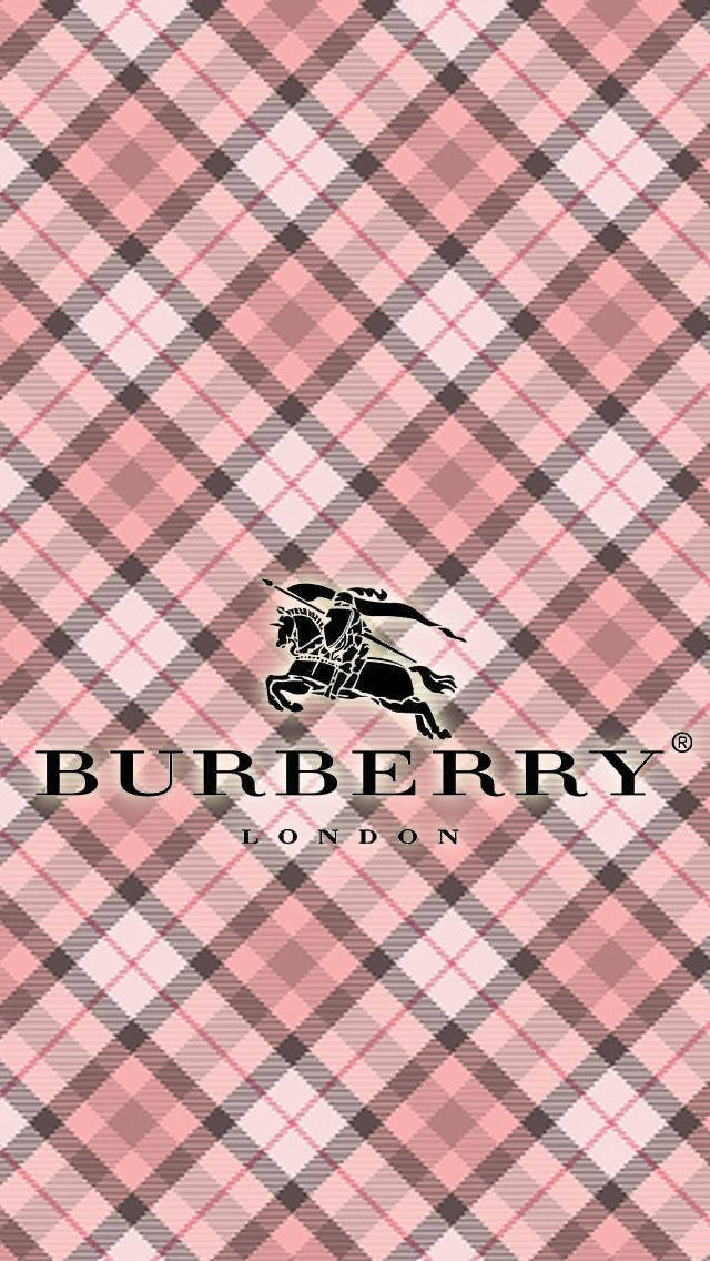 Pink Burberry Diagonal Plaid Wallpaper