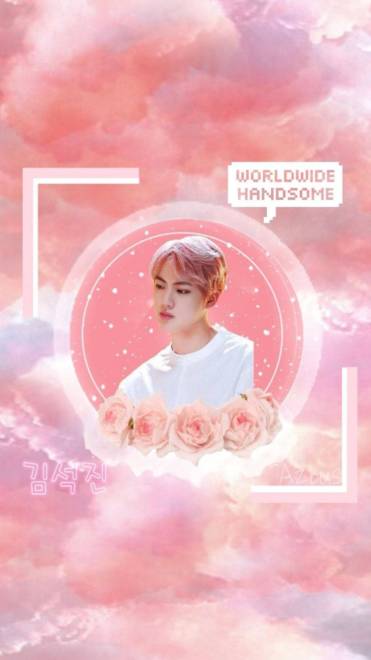 Pink Clouds Bts Jin Aesthetic Wallpaper