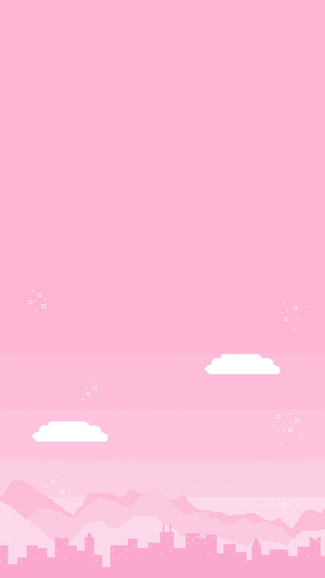 Pink Kawaii City Wallpaper