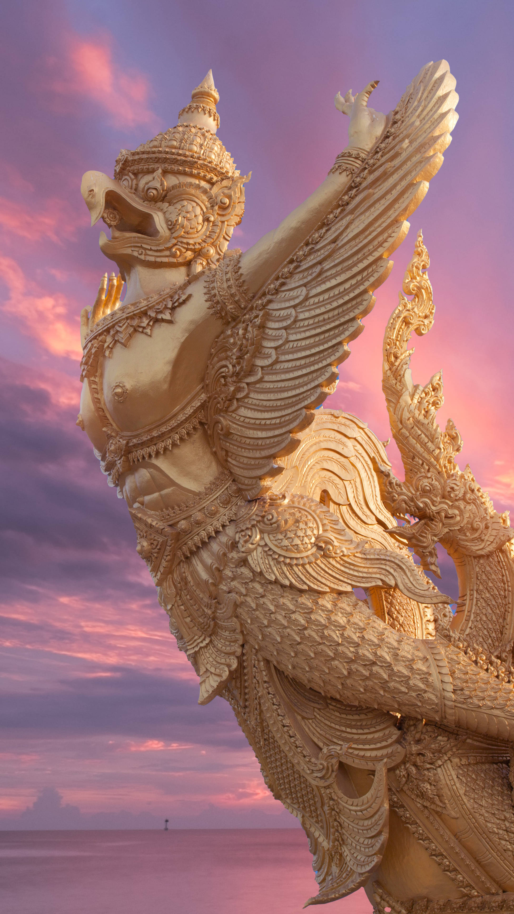 Pink Sunset Garuda Wallpaper