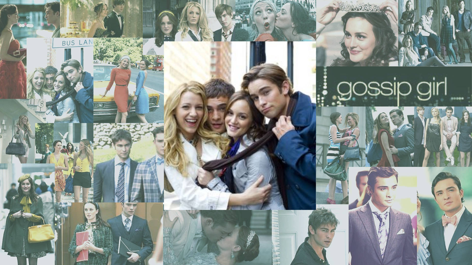 Pinterest Aesthetic Gossip Girl Collage Wallpaper