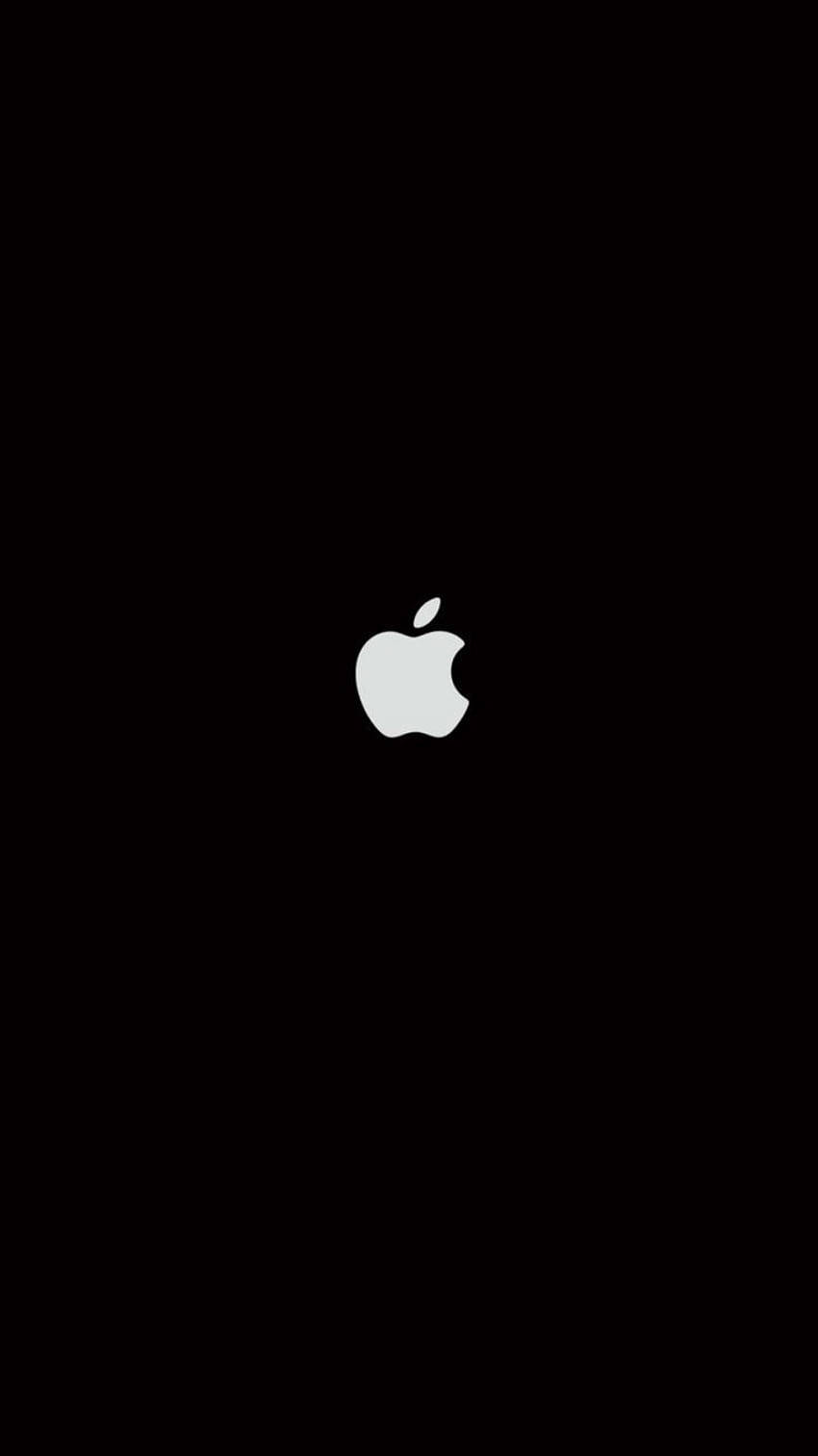 Plain Black Iphone Apple Logo Wallpaper