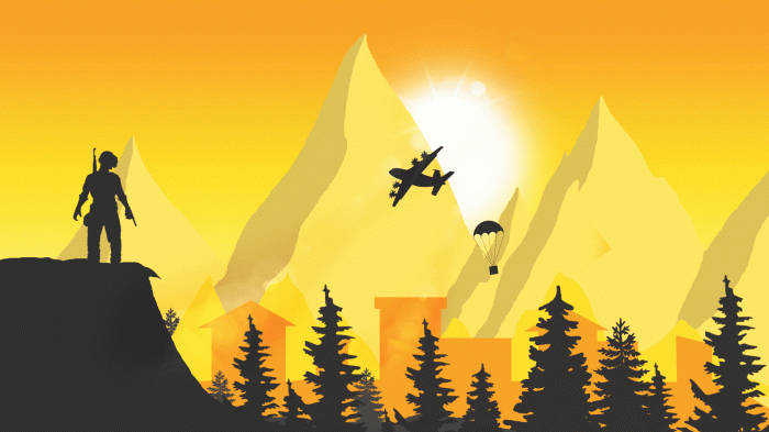 Plane Flying Over Forest Pubg Banner Wallpaper