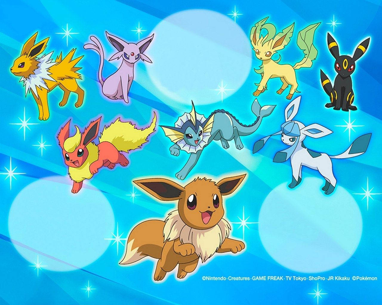 Pokemon Eevee Evolutions Artwork Wallpaper