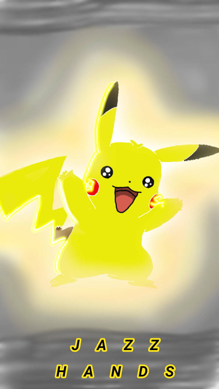 Pokemon Phone Pikachu Jazz Hands Wallpaper