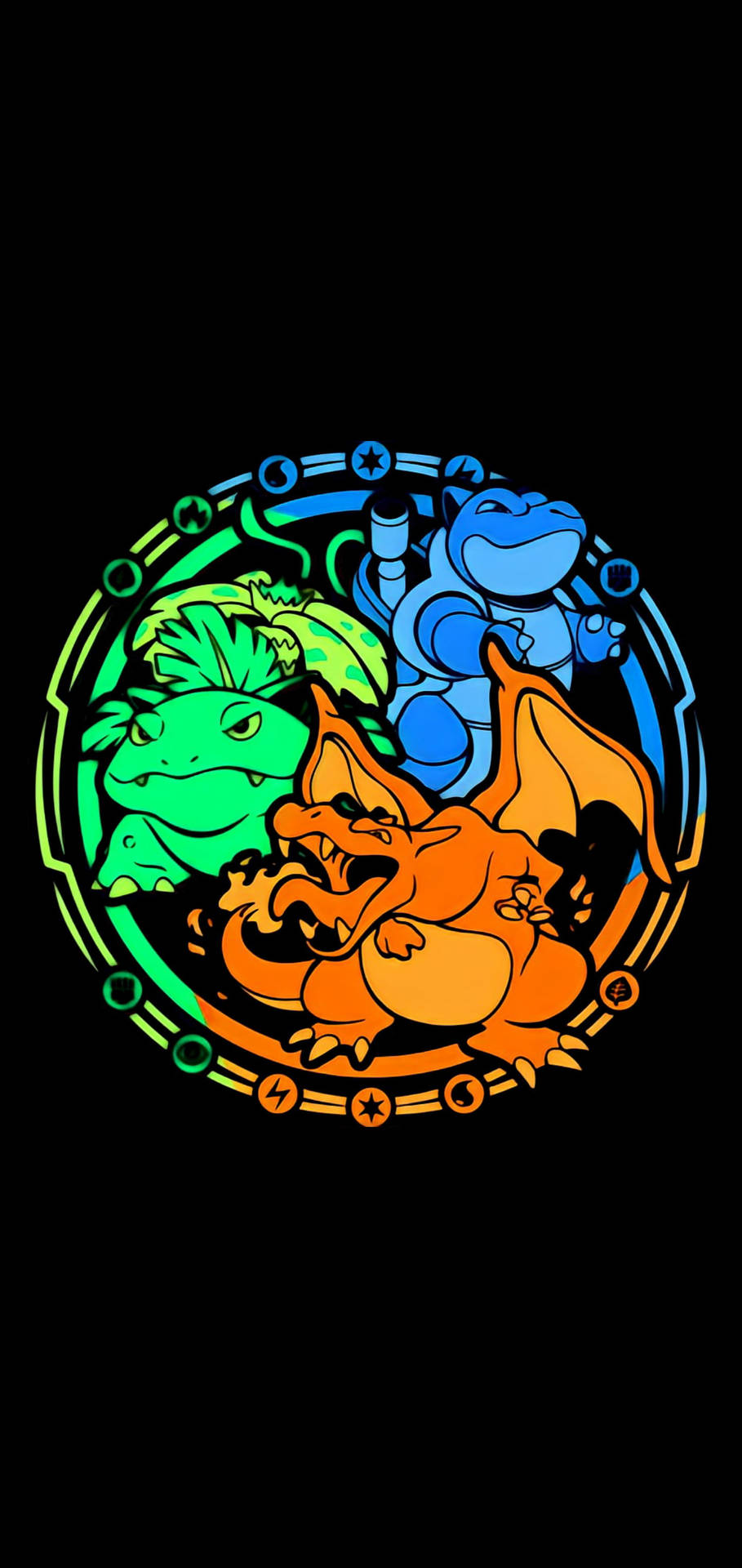 Pokemon Phone Venusaur Charizard Blastoise Wallpaper