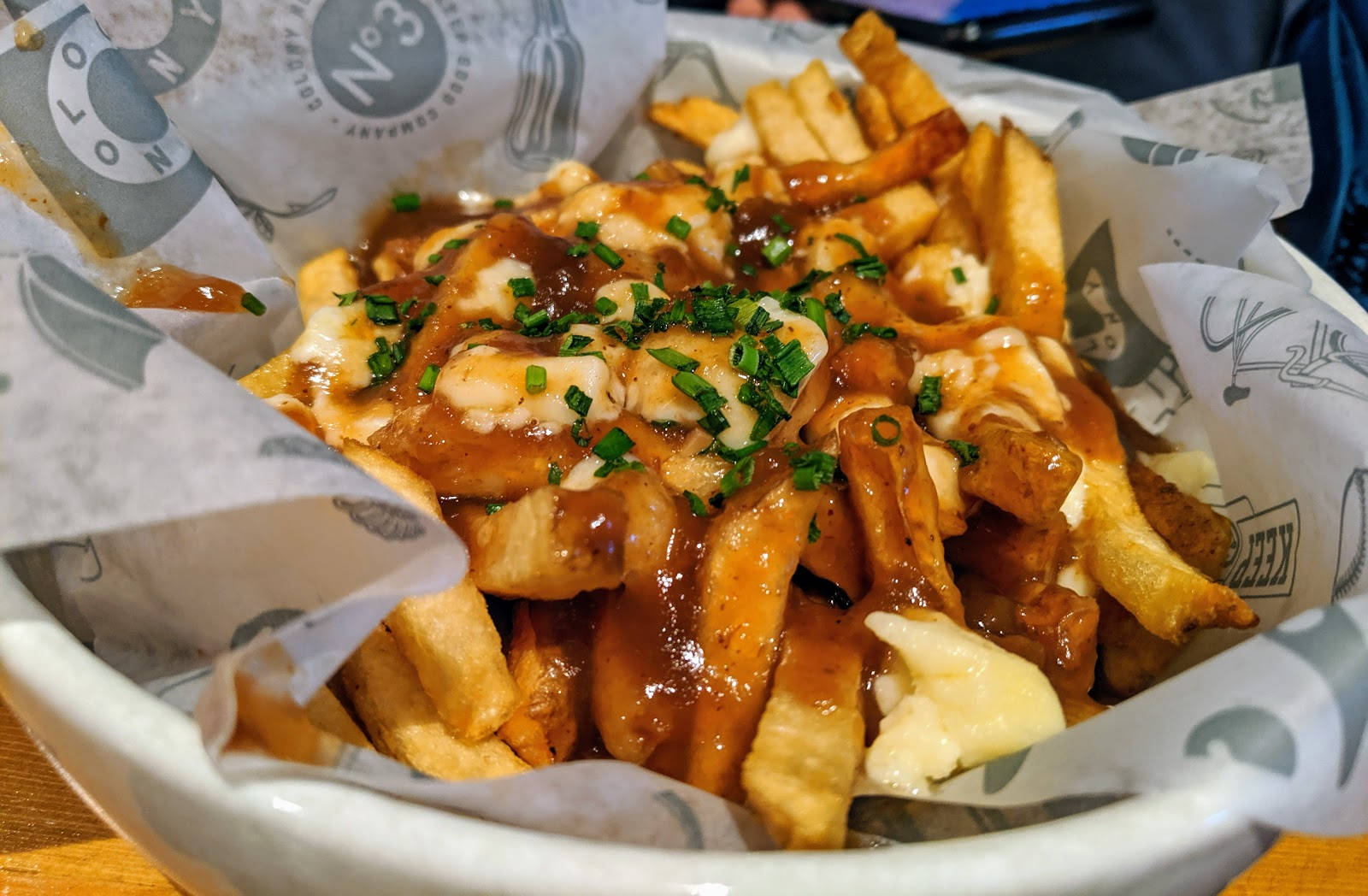 Poutine Snack On Paper Bowl Wallpaper