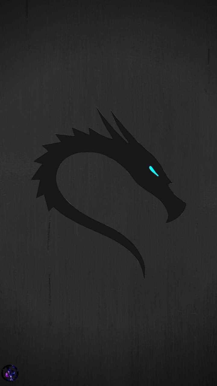 Powerful Blue-eyed Dragon Representing Kali Linux Wallpaper