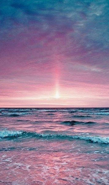 Pretty Background Phone Beach Pink Sunset Wallpaper