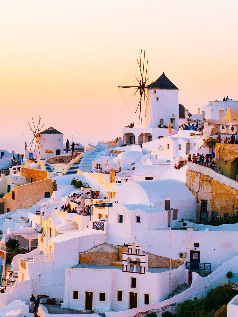 Pretty Santorini Wallpaper