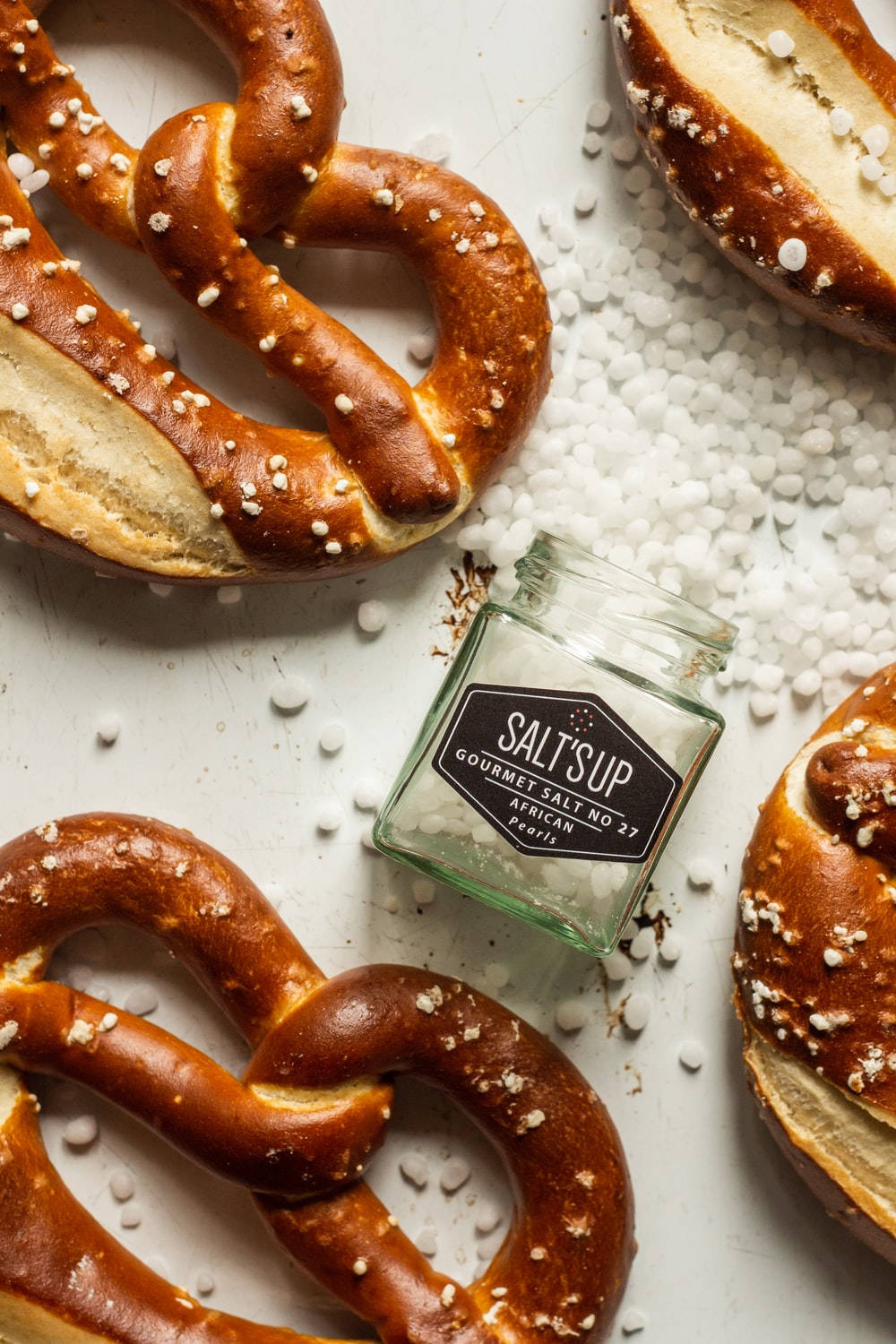 Pretzel With A Bottled Dip Wallpaper