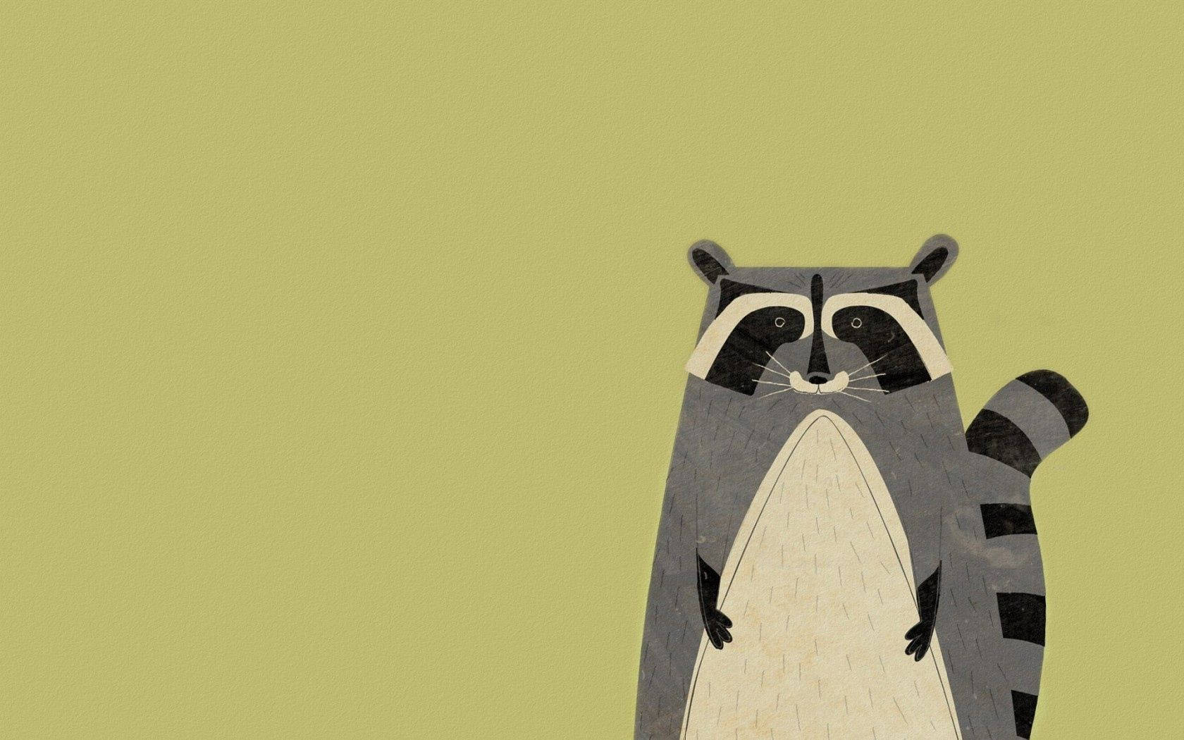 Preview Wallpaper Animal, Raccoon, Minimalism Wallpaper