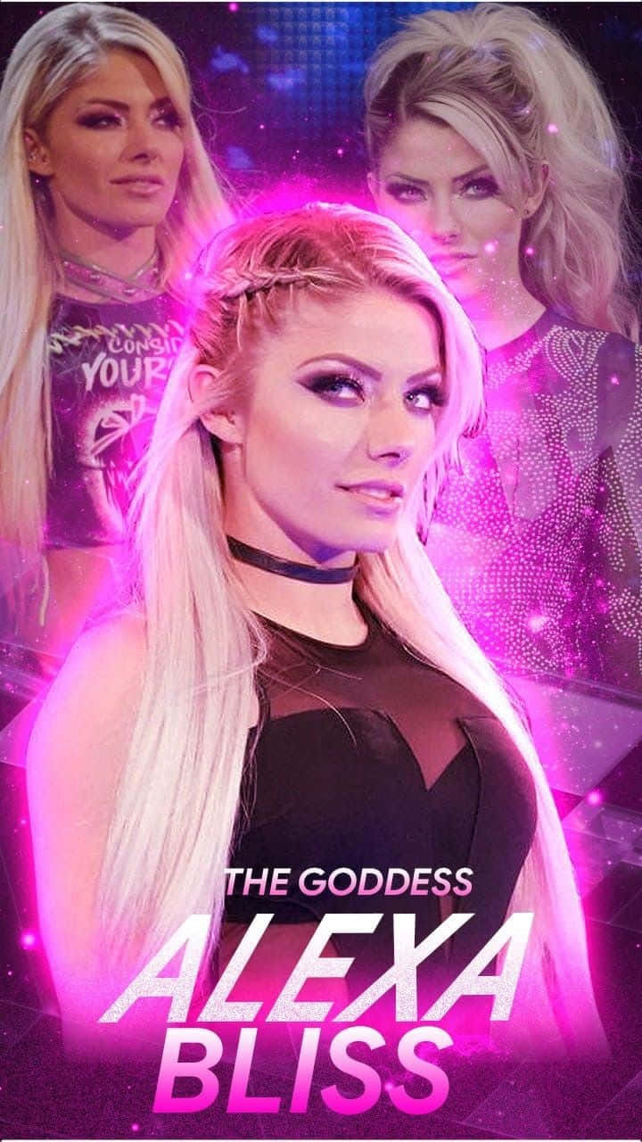 Professional Wrestler Alexa Bliss Celebrates A Victory Wallpaper