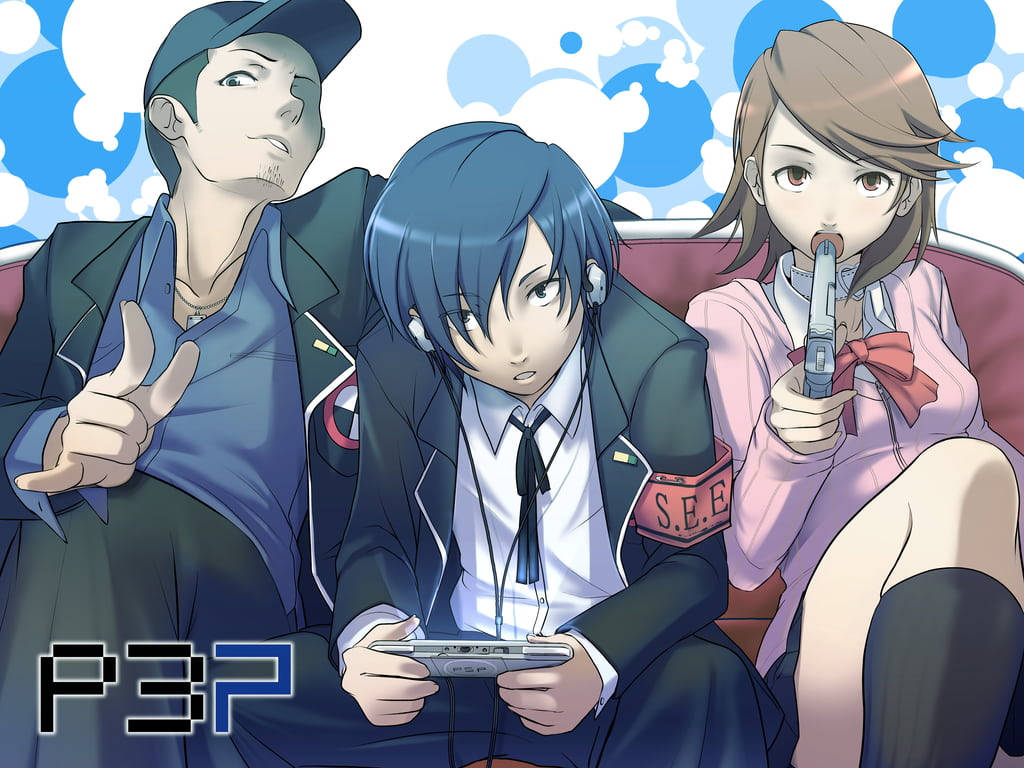 Psp Persona 3 Minato Junpei Yukari Wallpaper