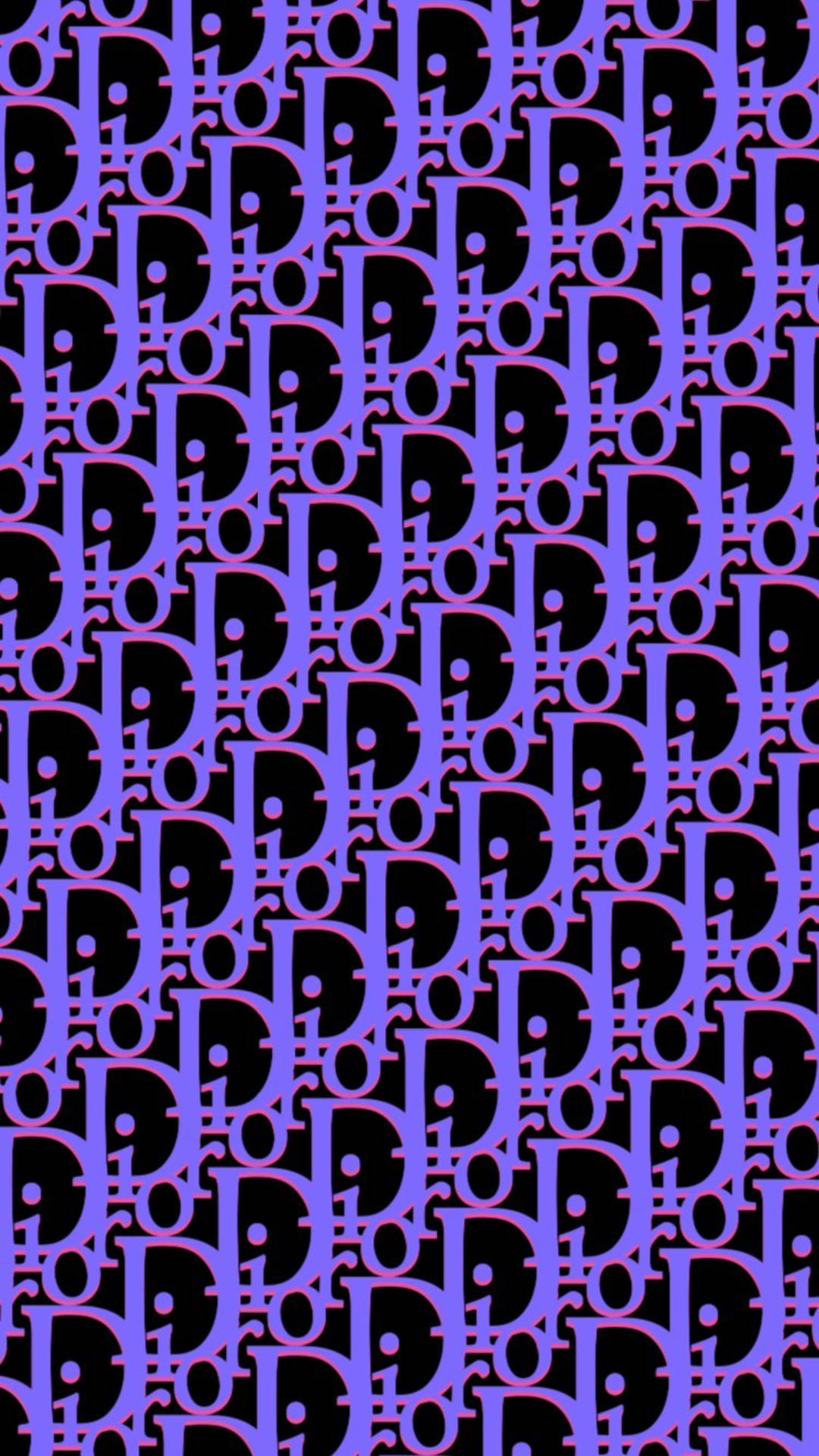 Purple And Black Dior Phone Wallpaper