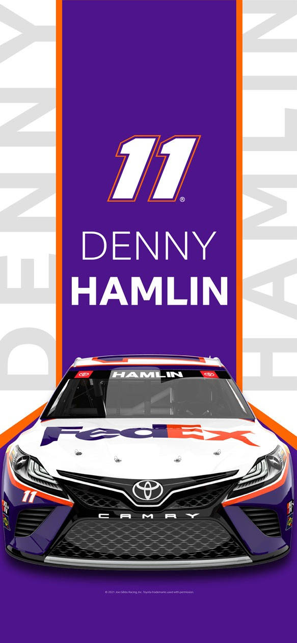 Purple And White Background Denny Hamlin Wallpaper