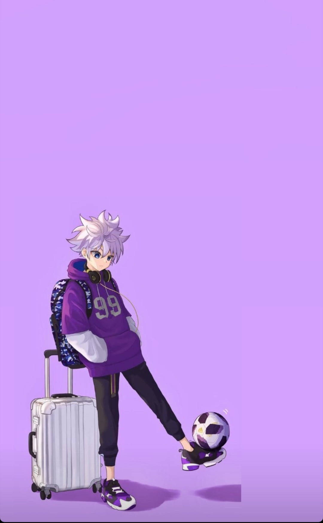 Purple Killua Iphone Wallpaper