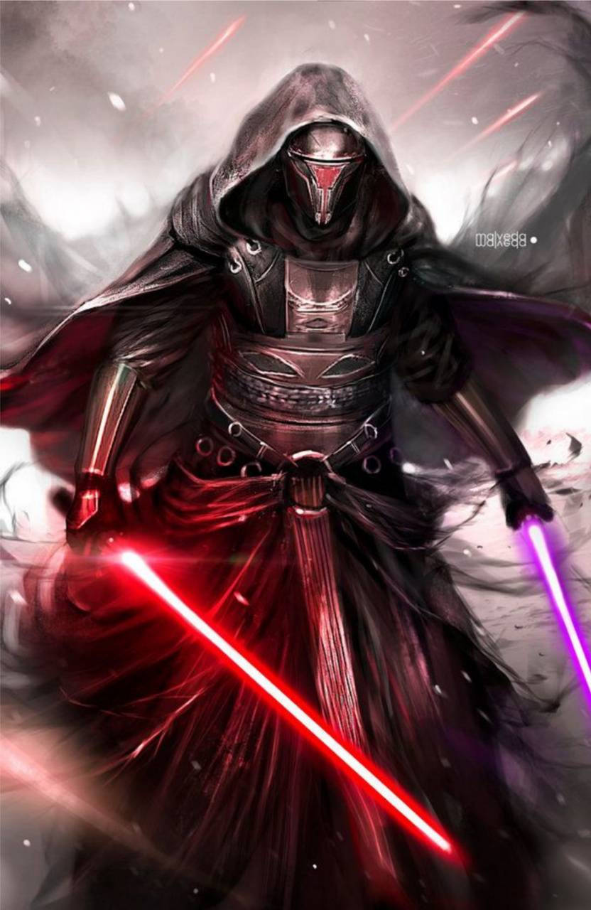 Purple Lightsaber Darth Revan Of Star Wars Wallpaper