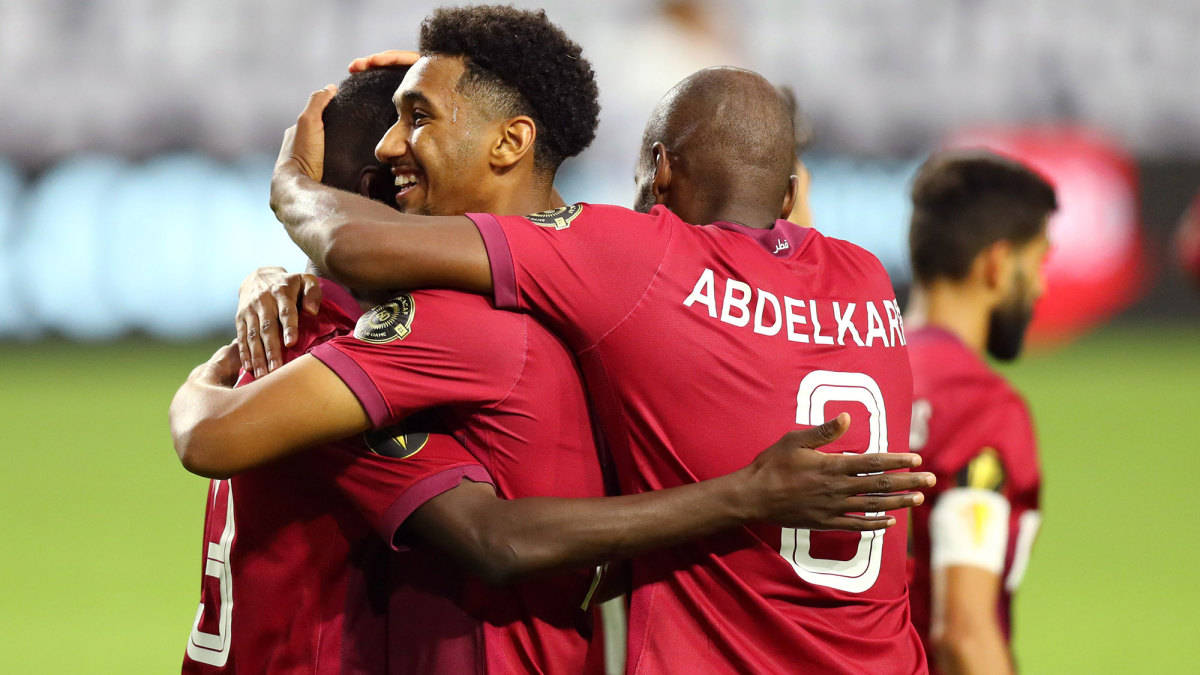 Qatar National Football Team Group Hug Wallpaper