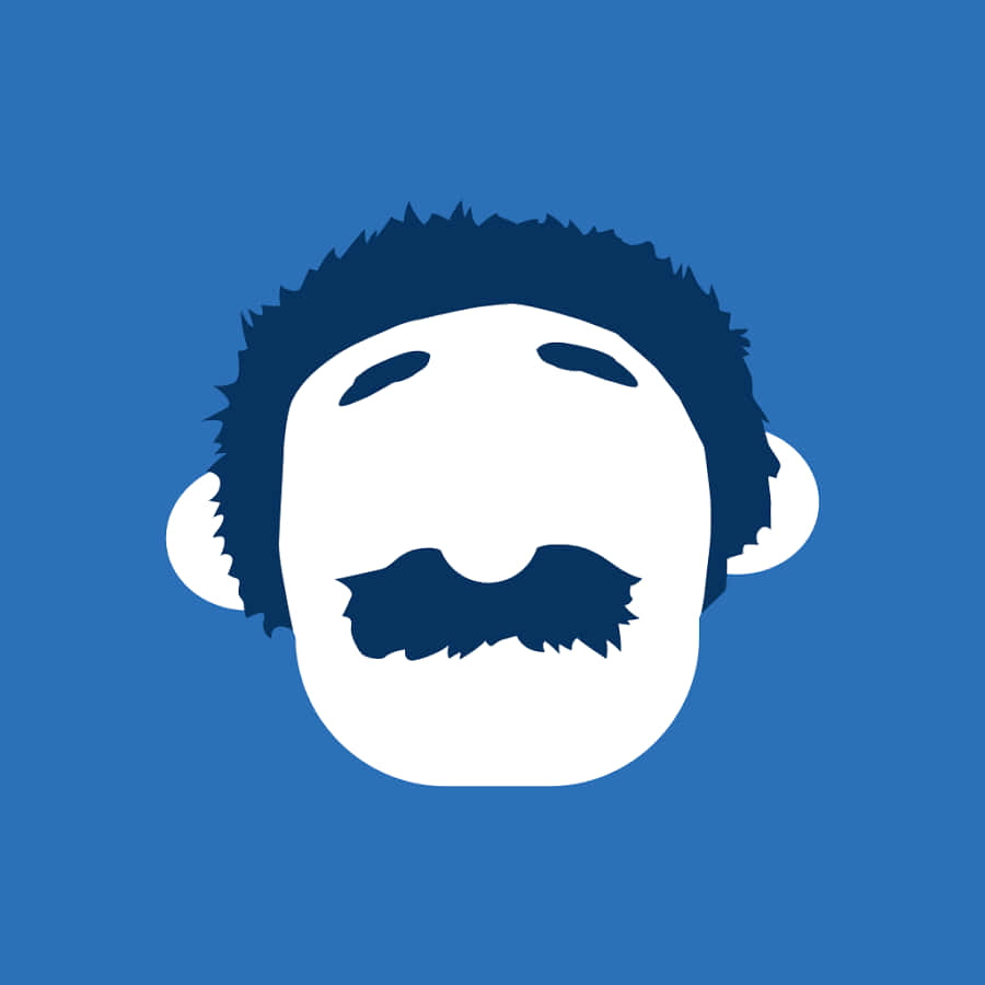 Quirky Mustache On An Awkward Expression Wallpaper