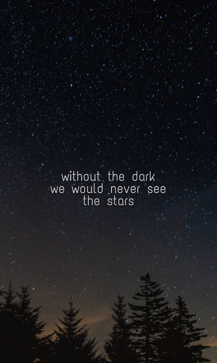 Quote Starry Night Picsart Wallpaper