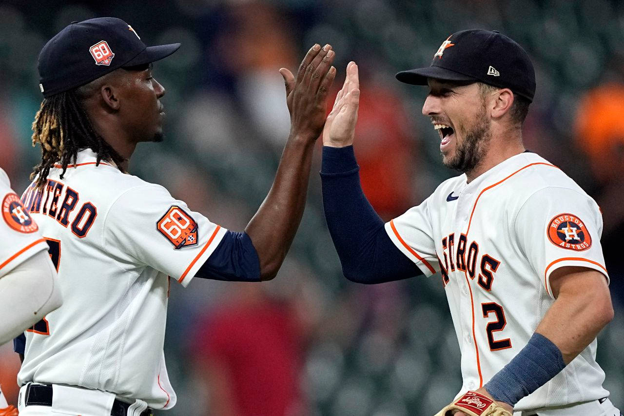 Rafael Montero Offering High Five Wallpaper