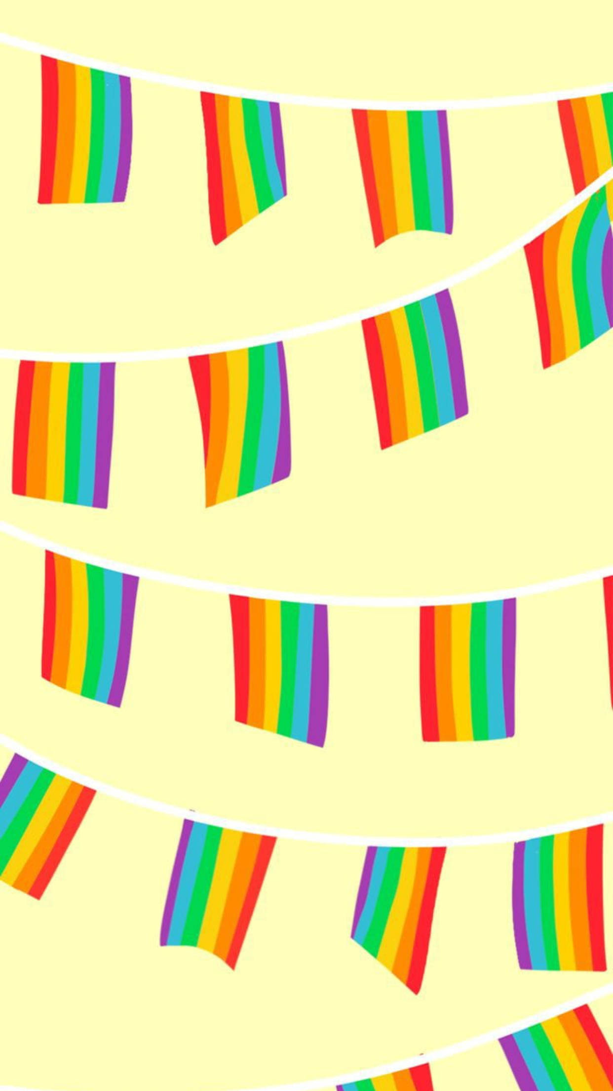 Rainbow Flag Banners Lgbt Phone Wallpaper