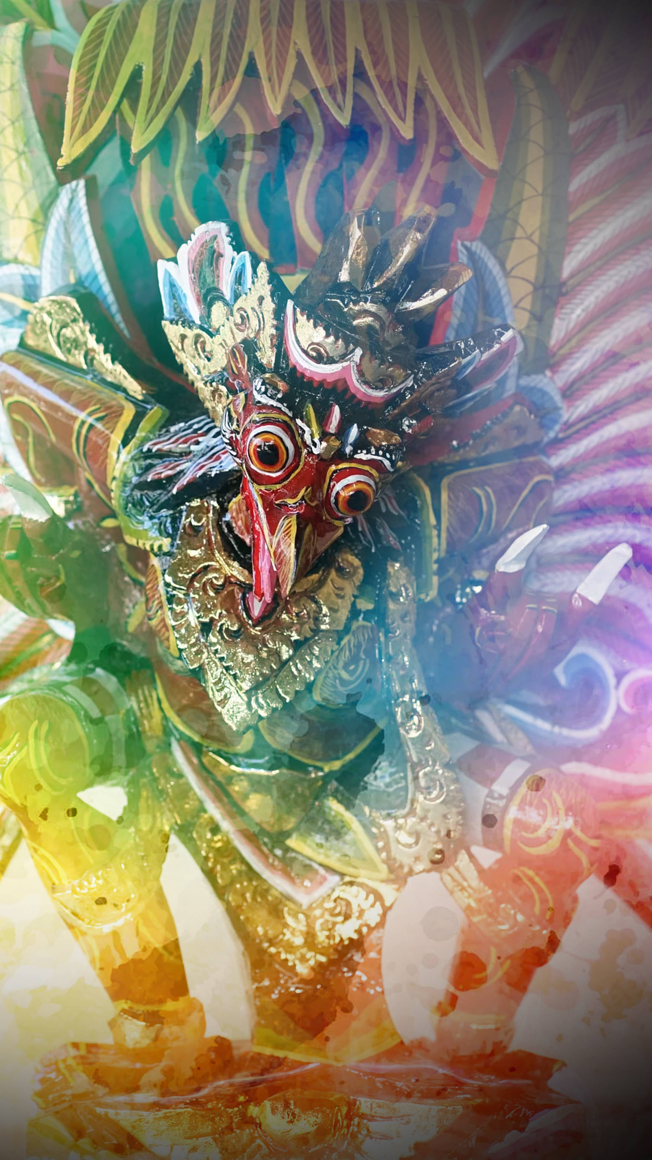 Rainbow Garuda Wallpaper