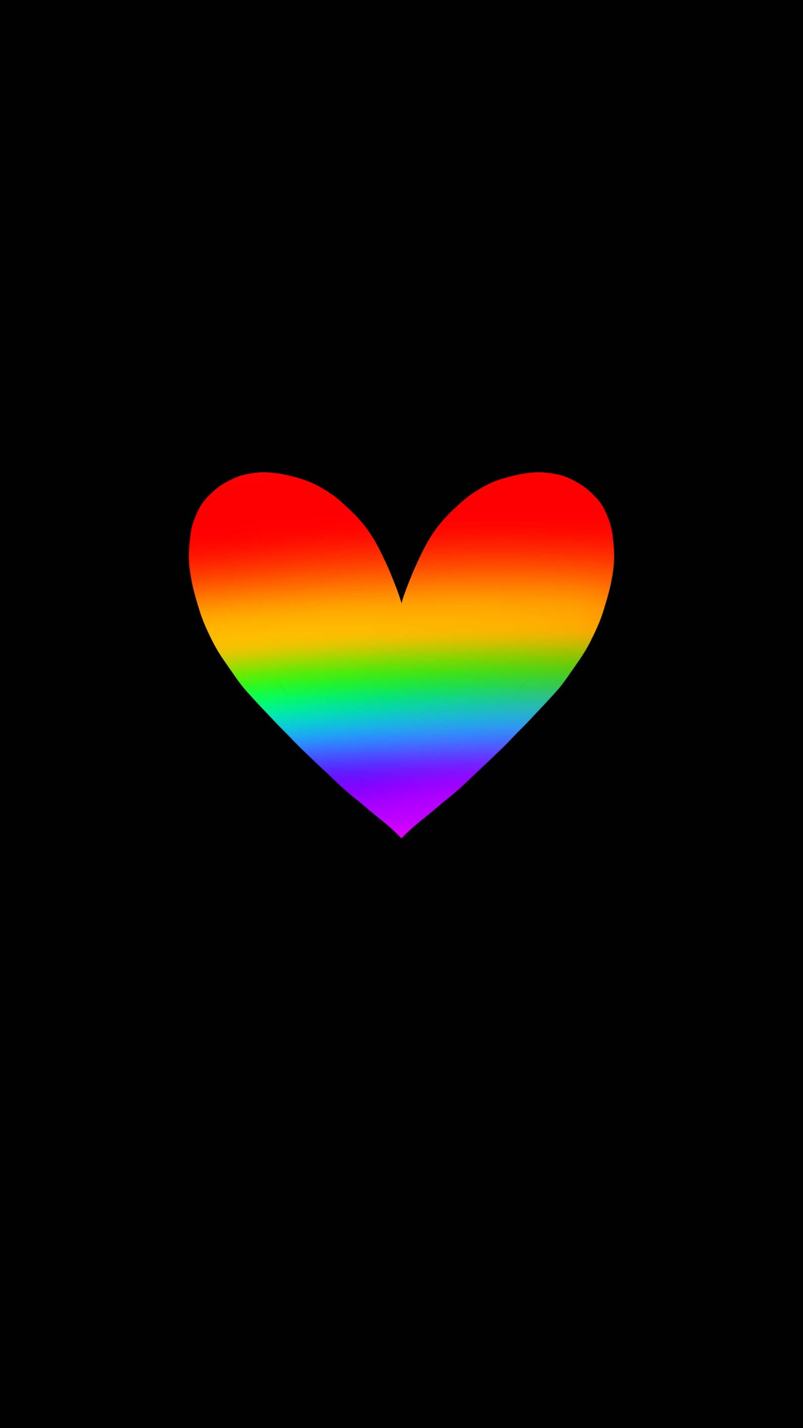 Rainbow Heart Lgbt Phone Wallpaper