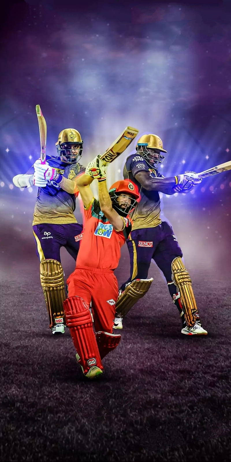 Rcb Team And Kolkata Knight Riders Wallpaper